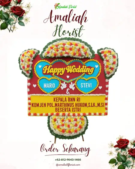 Papan Bunga Pernikahan Wesaput